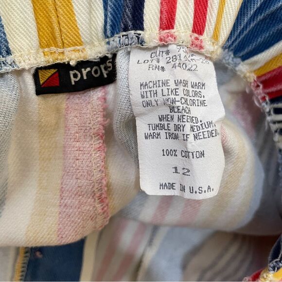 VINTAGE PROPS STRIPED DENIM BERMUDA‎ SHORTS - Picture 4 of 4